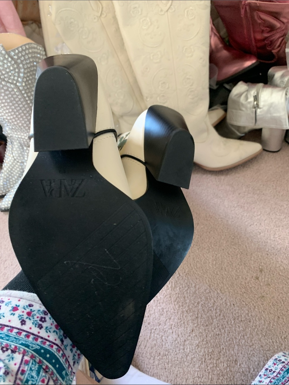NWOT Zara Cactus Cowboy Boots - Picture 4 of 4